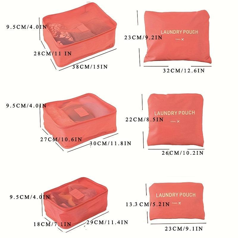 6pcs Travel Storage Bag for Clothes Lingerie Cosmetic