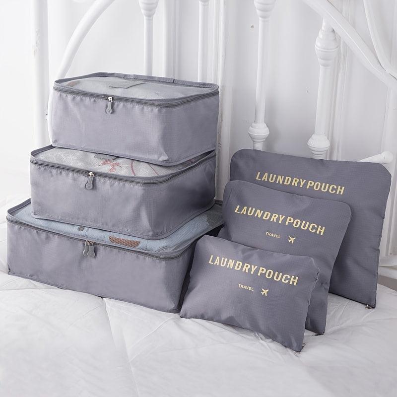 6pcs Travel Storage Bag for Clothes Lingerie Cosmetic