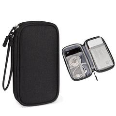 Portable Data Cable Bag Zipper Travel Storage Bag