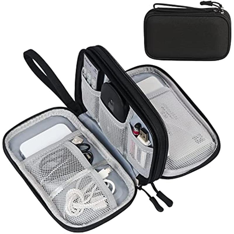 Portable Data Cable Bag Zipper Travel Storage Bag