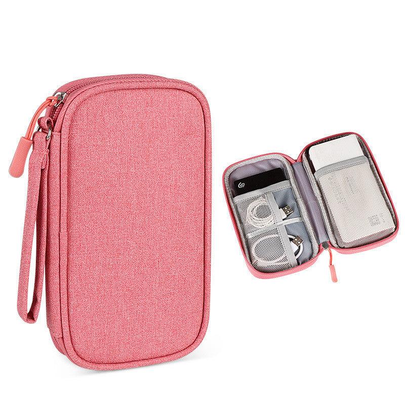 Portable Data Cable Bag Zipper Travel Storage Bag