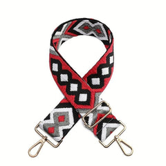 Ethnic Geometric Pattern Bag Strap Lightweight Adjustable Strap For Shoulder Bag