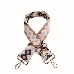 Ethnic Geometric Pattern Bag Strap Lightweight Adjustable Strap For Shoulder Bag