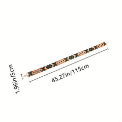 Ethnic Geometric Pattern Bag Strap Lightweight Adjustable Strap For Shoulder Bag