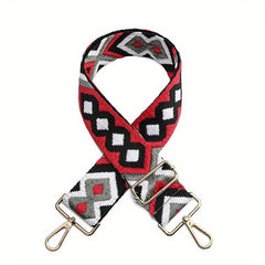 Ethnic Geometric Pattern Bag Strap Lightweight Adjustable Strap For Shoulder Bag