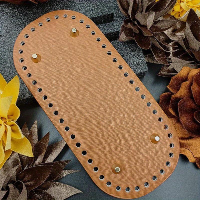PU Leather Bag Bottom Oval Knit Crochet Bag Bottom Shaping Pad DIY Shoulder Bag