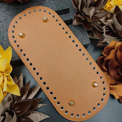 PU Leather Bag Bottom Oval Knit Crochet Bag Bottom Shaping Pad DIY Shoulder Bag