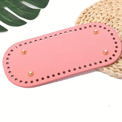 PU Leather Bag Bottom Oval Knit Crochet Bag Bottom Shaping Pad DIY Shoulder Bag