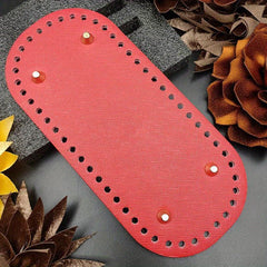 PU Leather Bag Bottom Oval Knit Crochet Bag Bottom Shaping Pad DIY Shoulder Bag