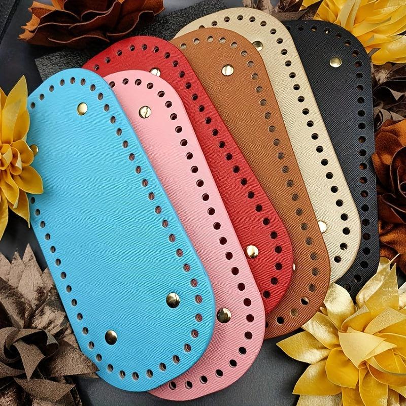 PU Leather Bag Bottom Oval Knit Crochet Bag Bottom Shaping Pad DIY Shoulder Bag
