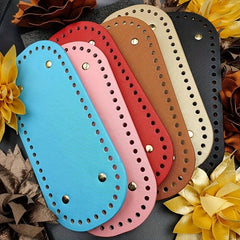 PU Leather Bag Bottom Oval Knit Crochet Bag Bottom Shaping Pad DIY Shoulder Bag