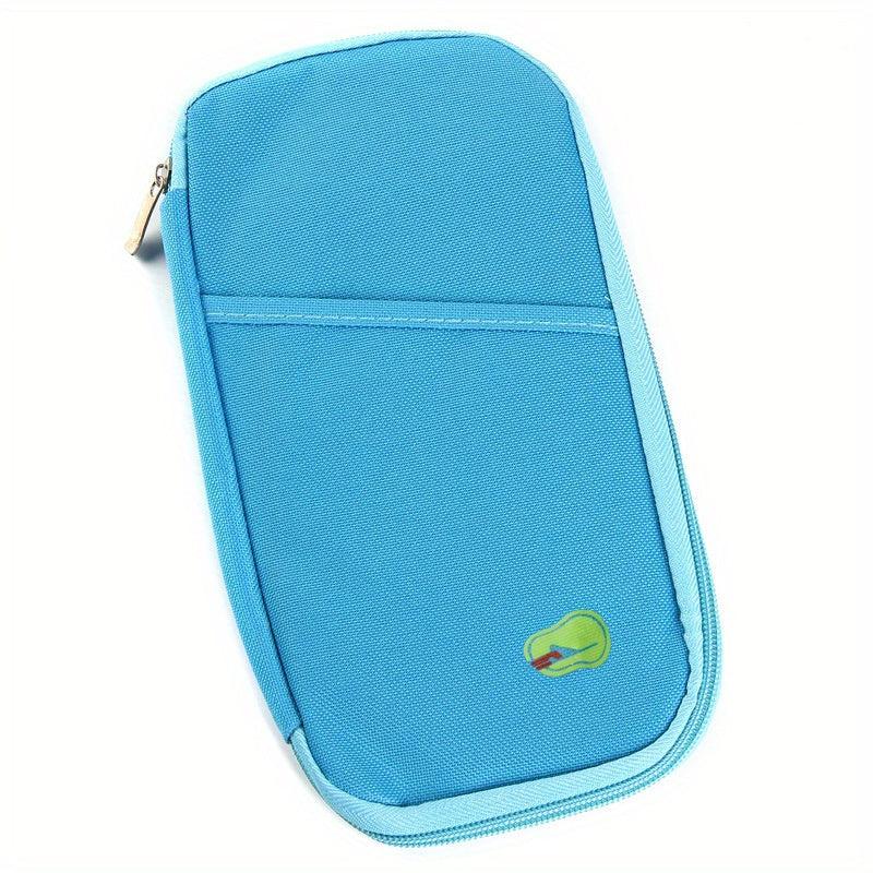 Travel Storage Bag Multifunctional Passport Organizer With Zipper