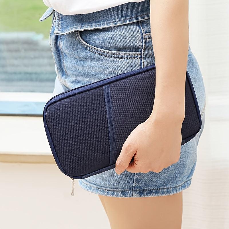 Travel Storage Bag Multifunctional Passport Organizer With Zipper