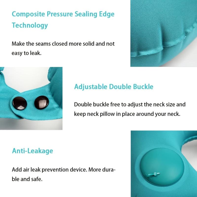 Inflatable Travel Pillow Lightweight Foldable Air Neck Pillow