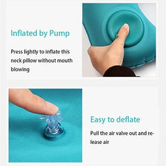 Inflatable Travel Pillow Lightweight Foldable Air Neck Pillow