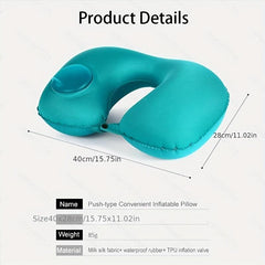 Inflatable Travel Pillow Lightweight Foldable Air Neck Pillow