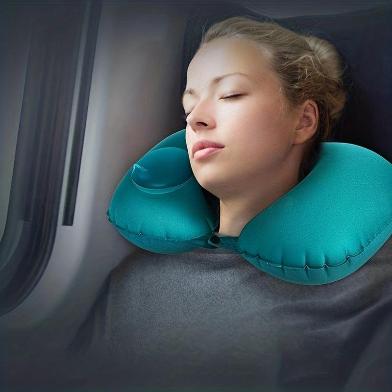 Inflatable Travel Pillow Lightweight Foldable Air Neck Pillow