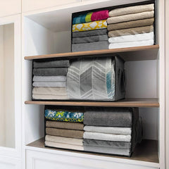 Large Capacity Clothes Storage Bag Quilted Organizer Foldable Zipper