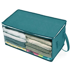 Large Capacity Clothes Storage Bag Quilted Organizer Foldable Zipper