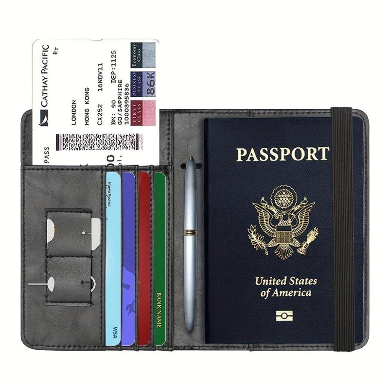 RFID Anti-theft Passport Holder PU Leather Classic Travel Holder
