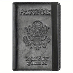 RFID Anti-theft Passport Holder PU Leather Classic Travel Holder