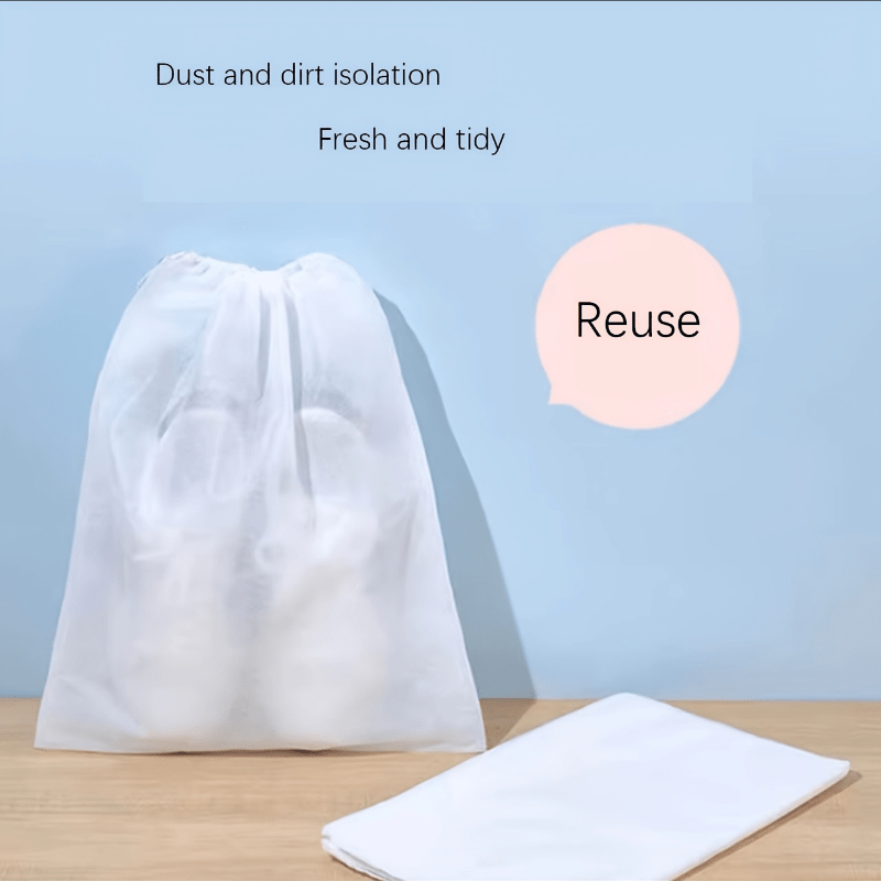 10PCS Portable Shoes Bag Drawstring Storage Bag Dustproof Pouch