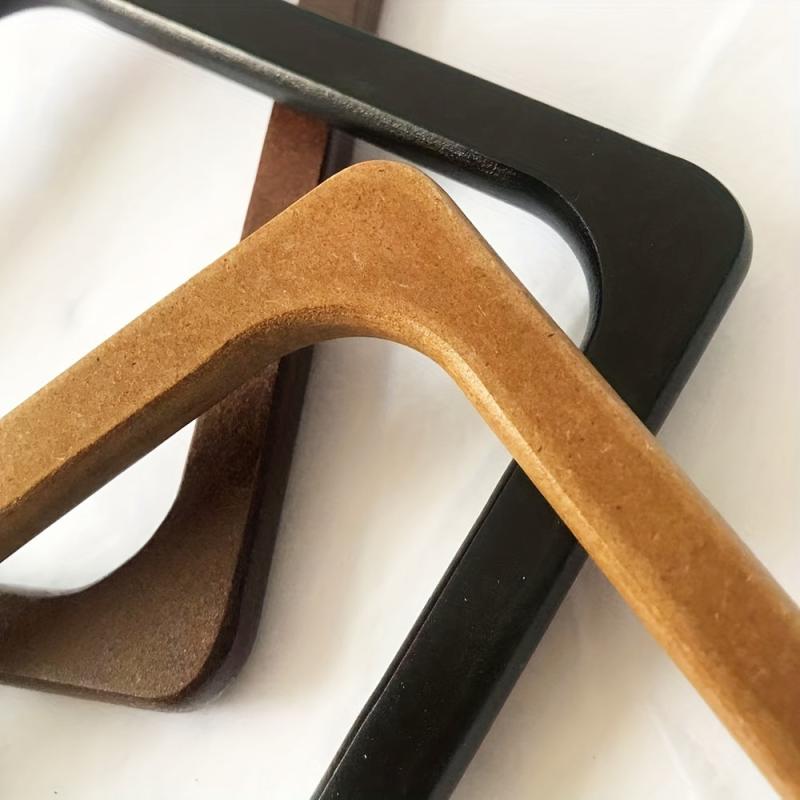 2pcs Wooden Square Handbag Handles DIY Bag Making Replacement