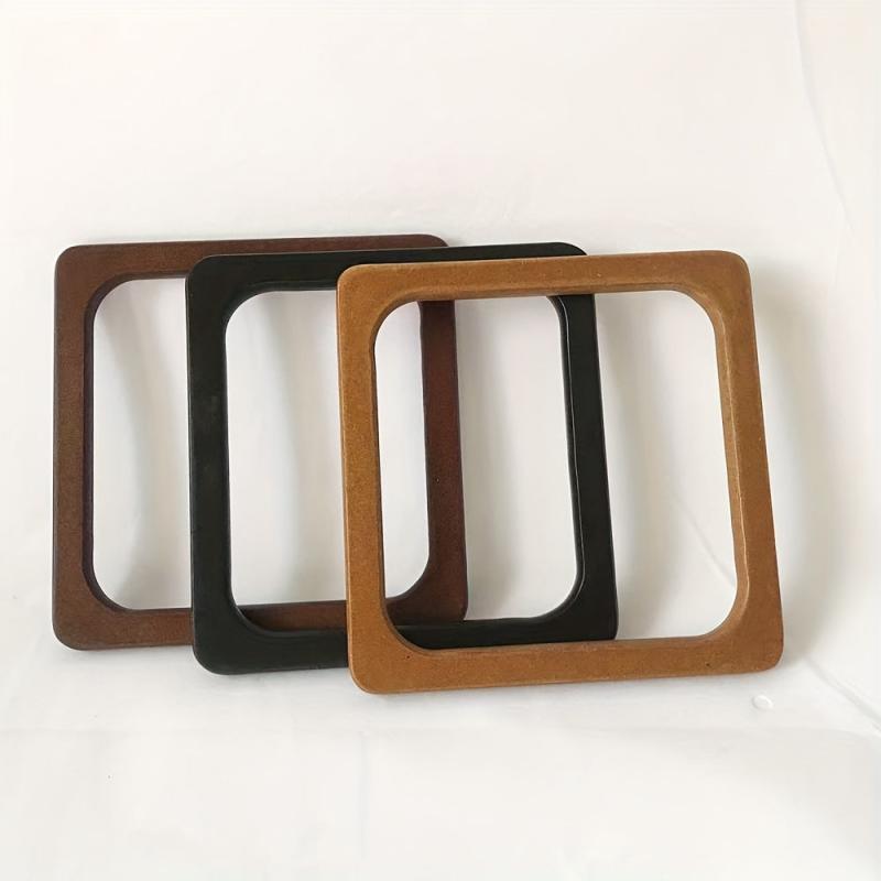 2pcs Wooden Square Handbag Handles DIY Bag Making Replacement