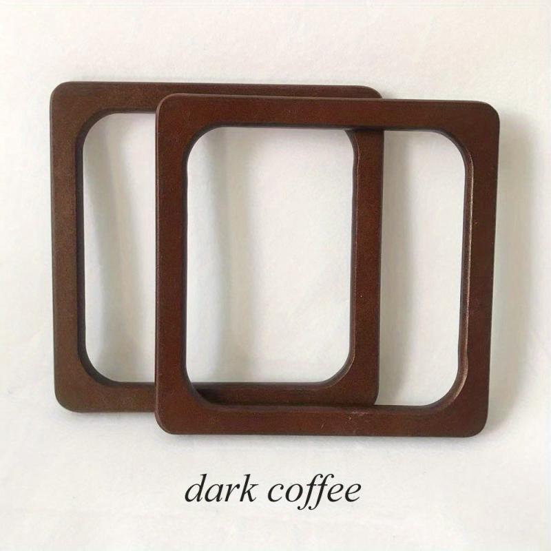 2pcs Wooden Square Handbag Handles DIY Bag Making Replacement