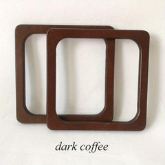 2pcs Wooden Square Handbag Handles DIY Bag Making Replacement