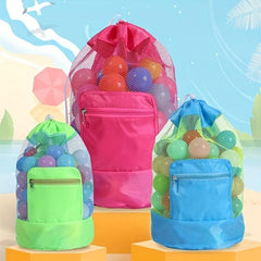 Mesh Toy Storage Bag Lightweight Shoulder Beach Backpack