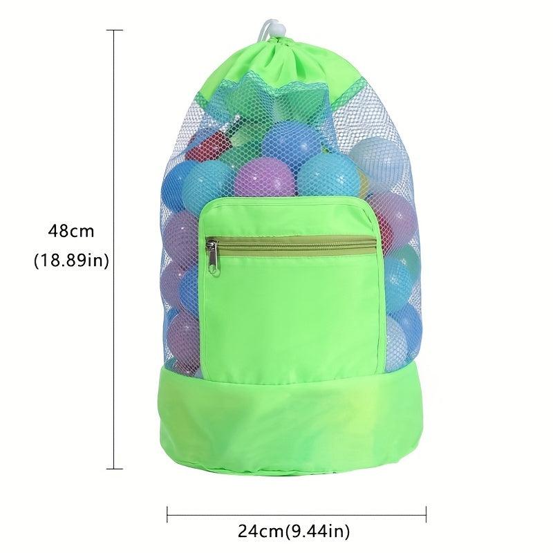 Mesh Toy Storage Bag Lightweight Shoulder Beach Backpack