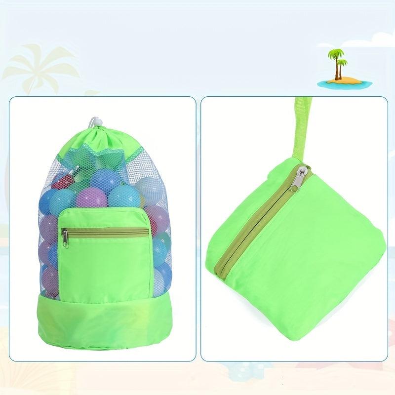 Mesh Toy Storage Bag Lightweight Shoulder Beach Backpack