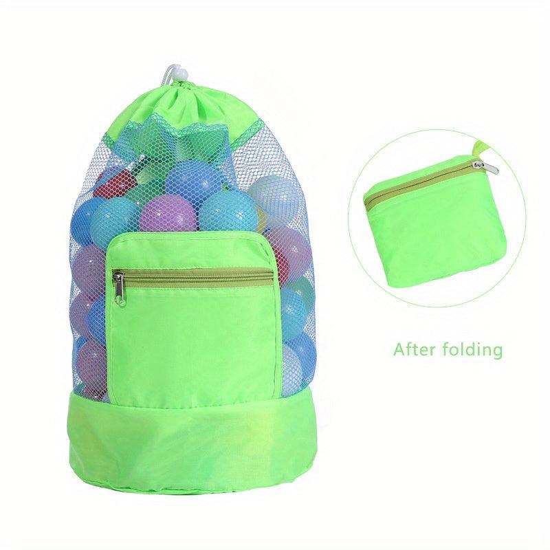 Mesh Toy Storage Bag Lightweight Shoulder Beach Backpack