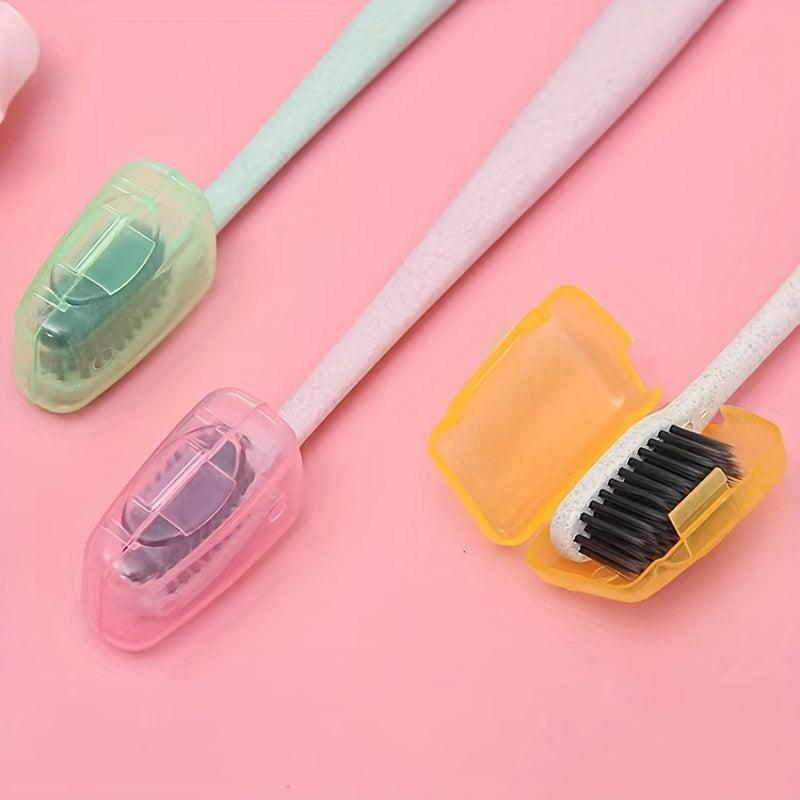 5pcs Toothbrush Protection Cover Mixed Colors Travel Accessories