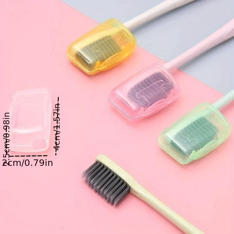 5pcs Toothbrush Protection Cover Mixed Colors Travel Accessories