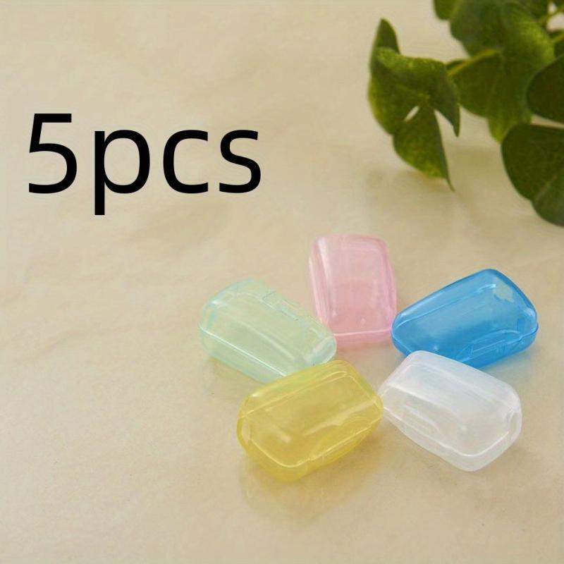 5pcs Toothbrush Protection Cover Mixed Colors Travel Accessories