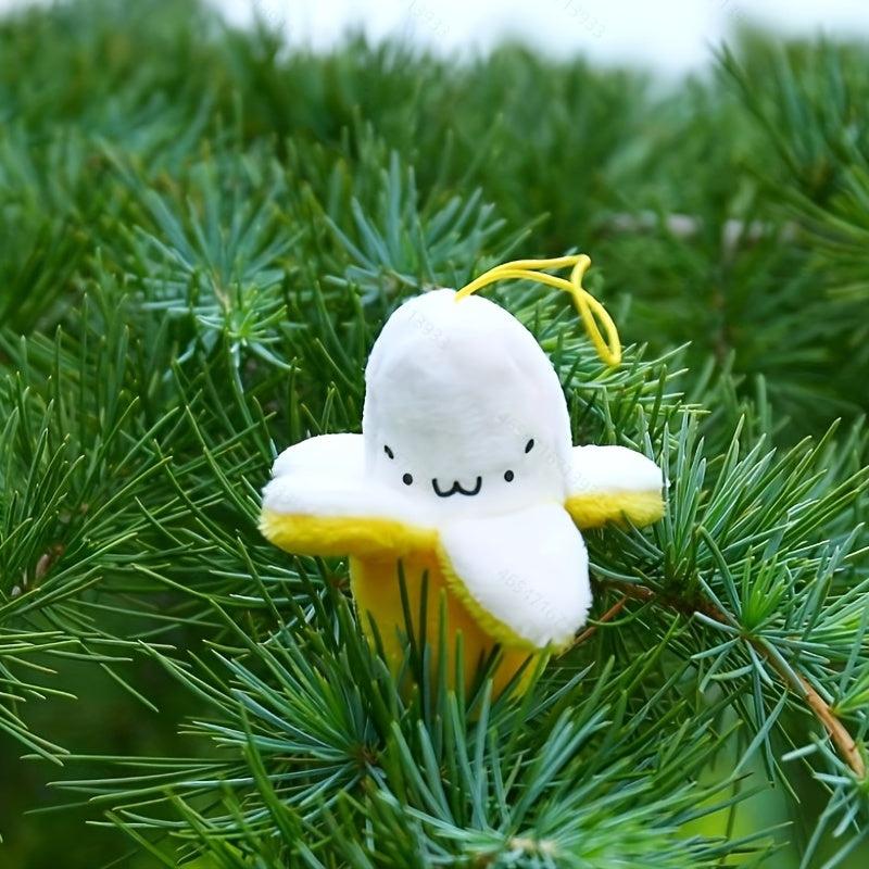 Creative Mini Peel Banana Phone Plush Keychain Pendant