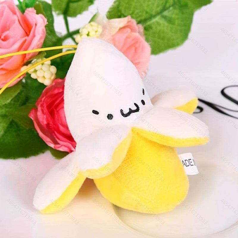 Creative Mini Peel Banana Phone Plush Keychain Pendant