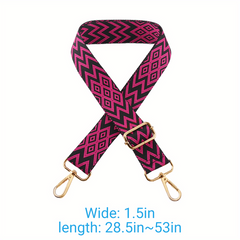 Vintage Print Shoulder Bag Strap Lightweight Durable Reusable Strap
