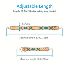 Vintage Pattern Bag Strap Wide Adjustable Strap Portable Reusable Strap