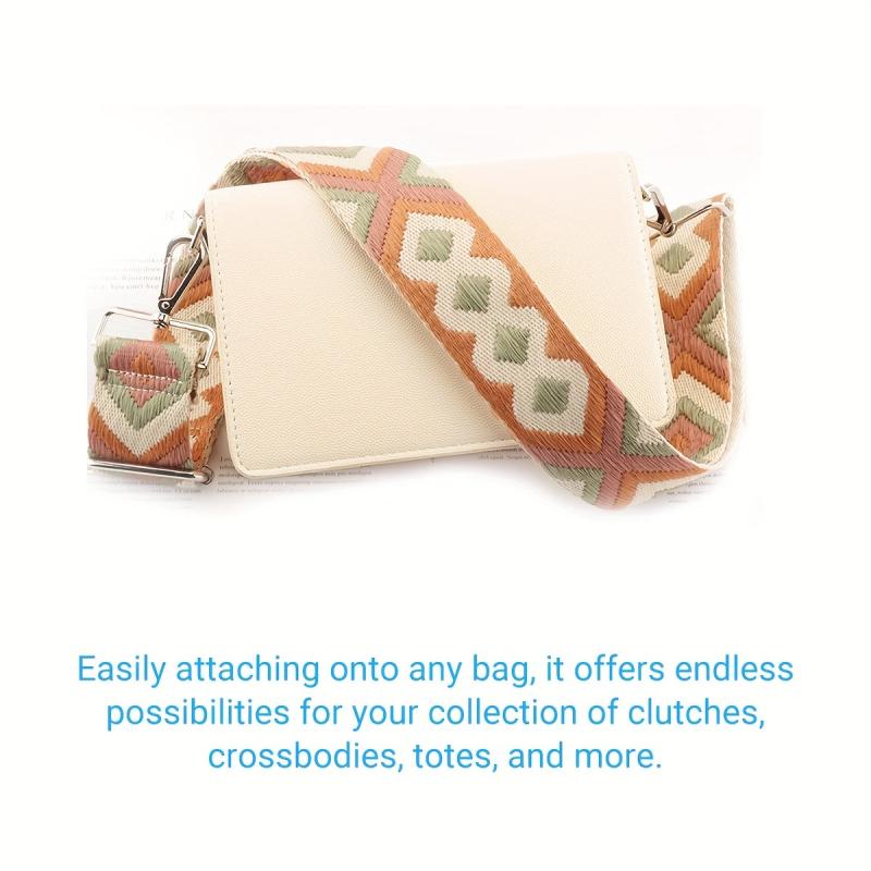 Vintage Pattern Bag Strap Wide Adjustable Strap Portable Reusable Strap