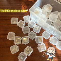 10pcs Clear Plastic Box Jewelry & Earplugs Storage Case with Lid