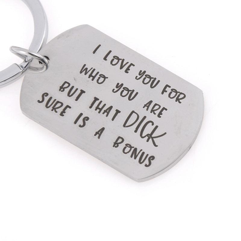 Alphabet Pattern Bag Pendant Metal Key Ring For Gift