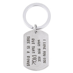 Alphabet Pattern Bag Pendant Metal Key Ring For Gift