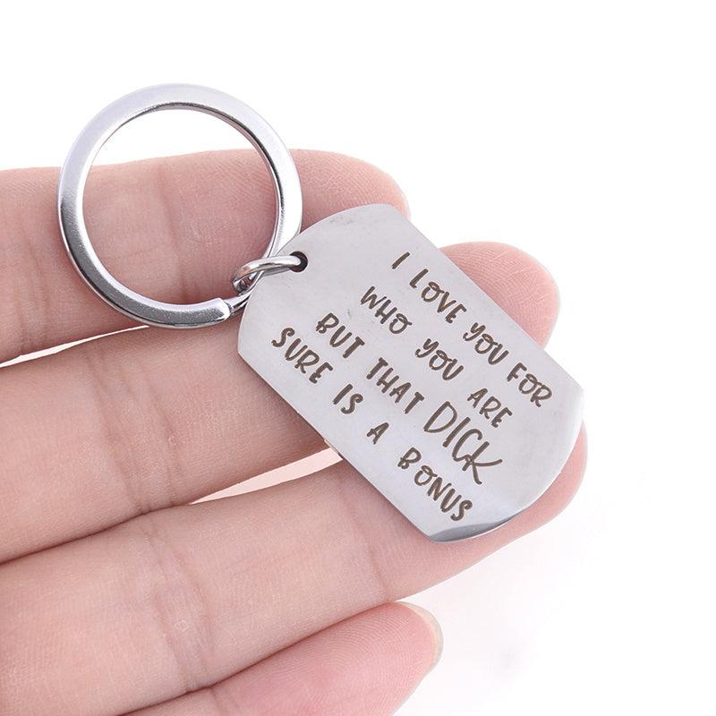 Alphabet Pattern Bag Pendant Metal Key Ring For Gift