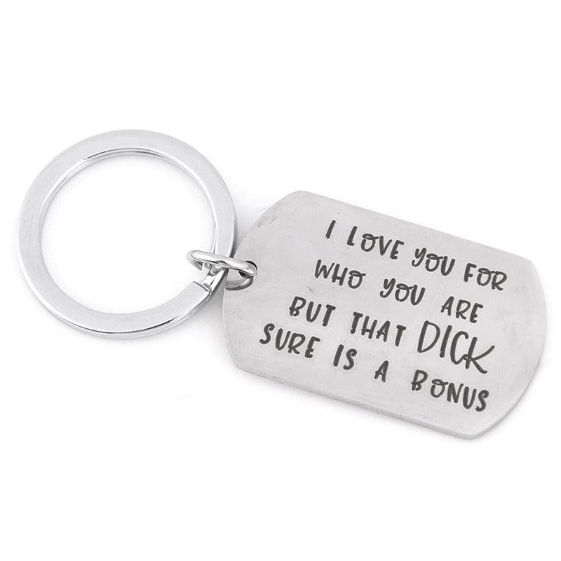 Alphabet Pattern Bag Pendant Metal Key Ring For Gift