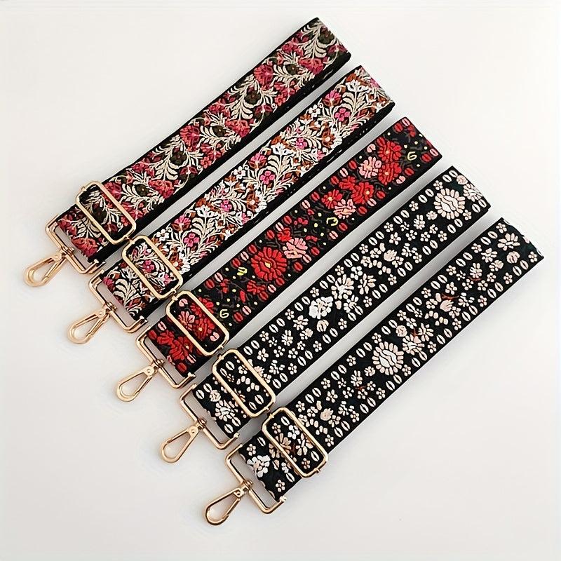 Vintage Floral Bag Strap Lightweight Adjustable Shoulder Strap