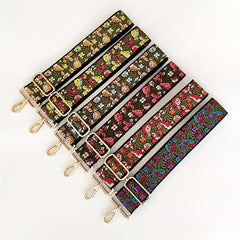 Vintage Floral Bag Strap Lightweight Adjustable Shoulder Strap