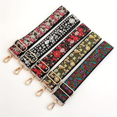 Vintage Floral Bag Strap Lightweight Adjustable Shoulder Strap